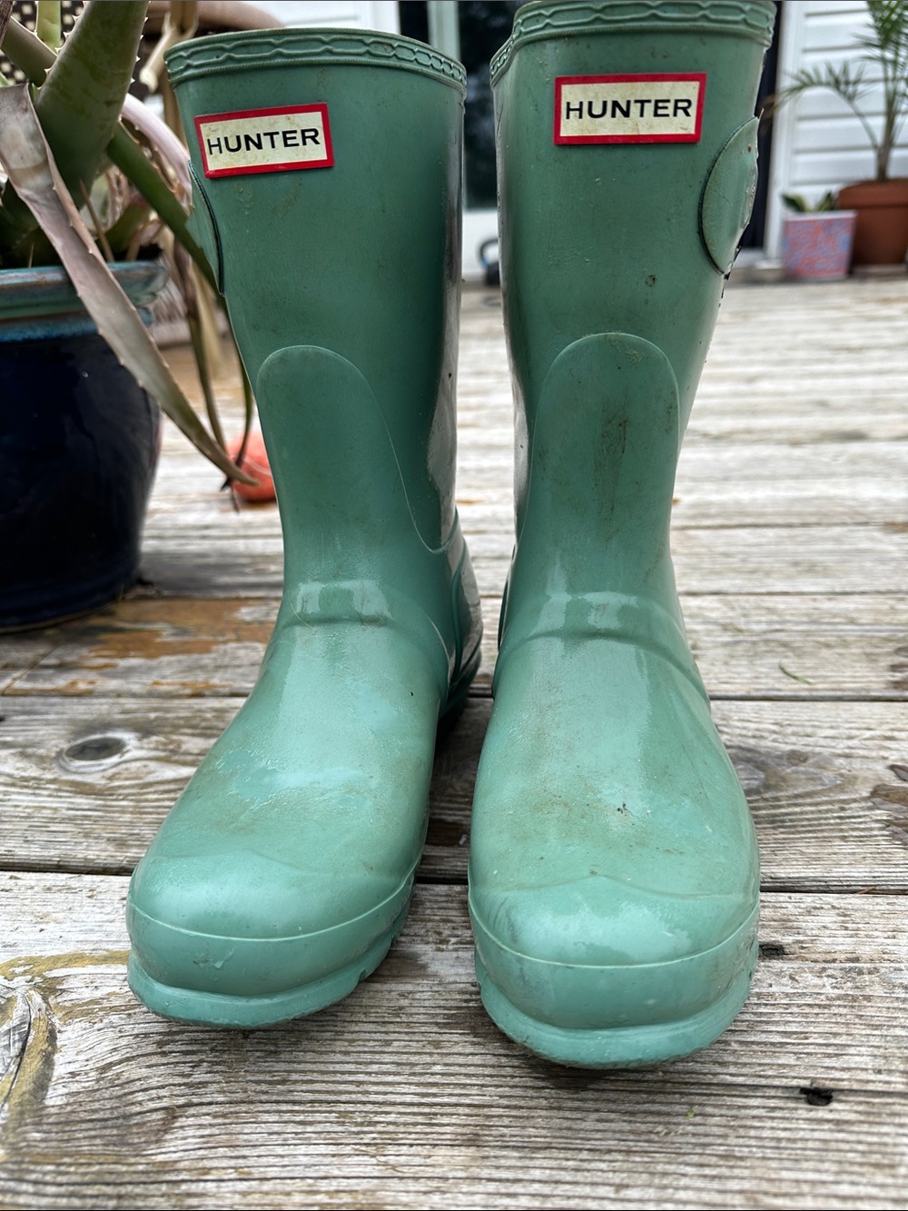 Mint Green Hunter Boots